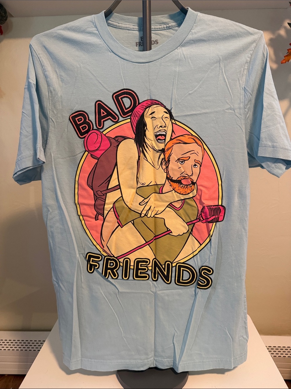 Bad Friends Graphic Tee - Light Blue